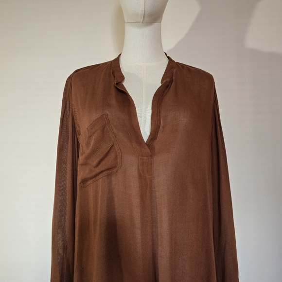 ZARA Flowy Tunic Shirt with Pocket - Picture 10 of 12